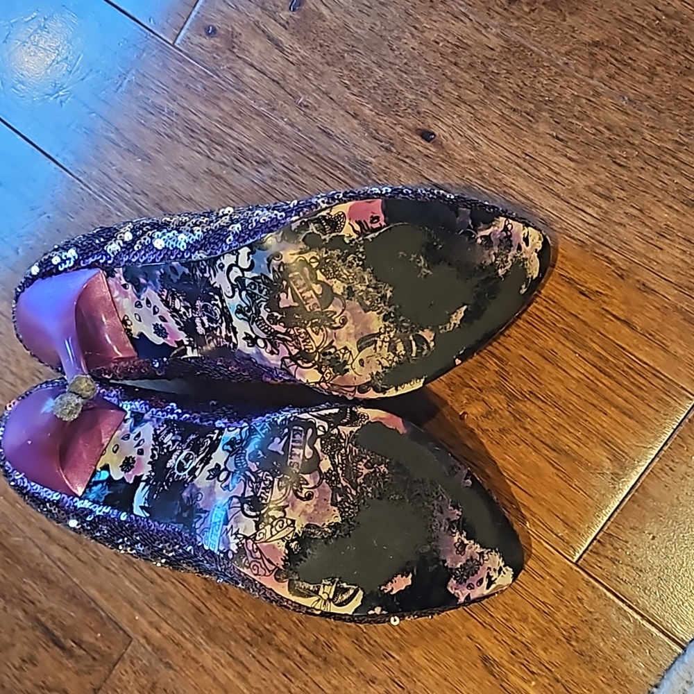 Ed Hardy Purple Silver Sequin shoes size 7 - Picture 9 of 10